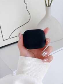 Airpod Silicone Ultra-Thin 0.8mm Solid Color Detachable Protective Case - Black - View 2