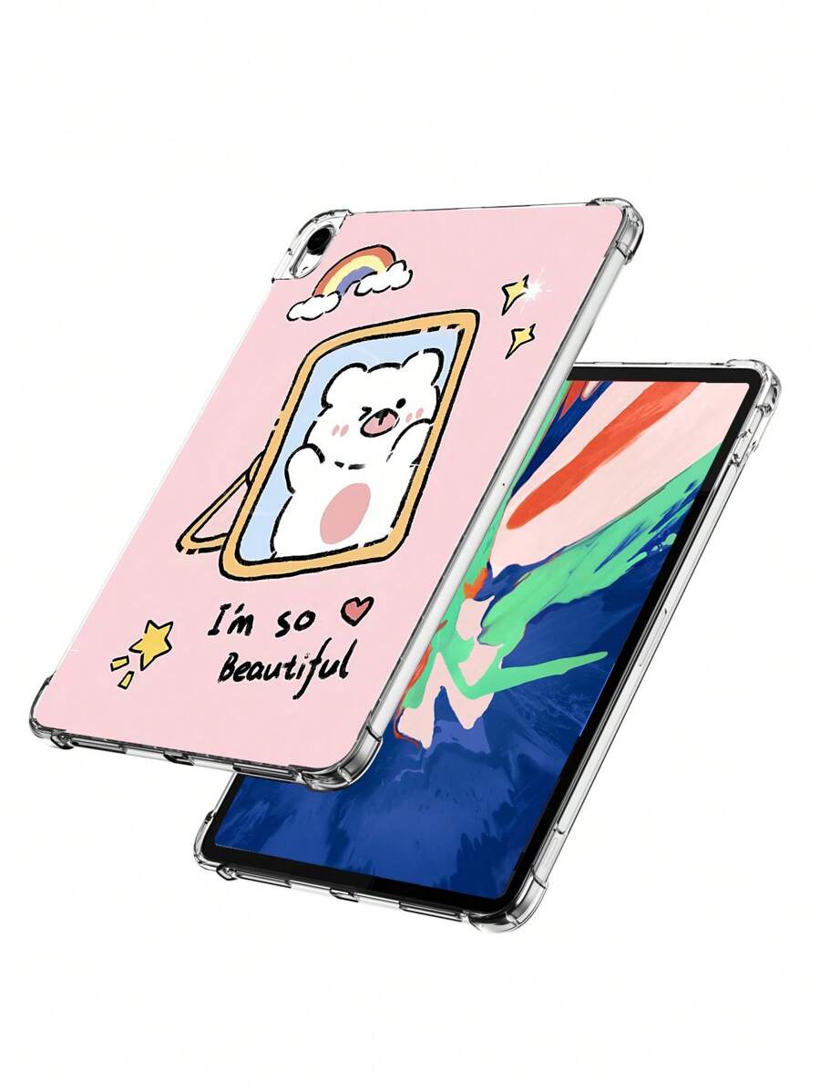 Cartoon Bear Pattern Case Compatible With iPad