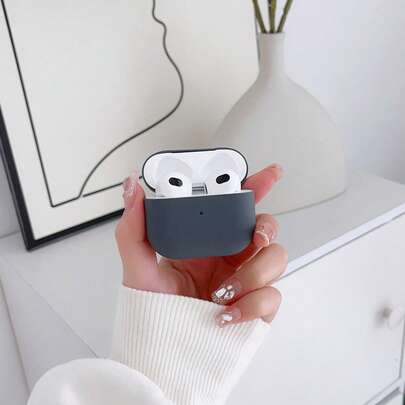 0.8毫米超薄一体式硅胶保护壳，适用于Airpod，纯色