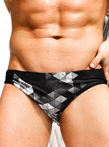 Manfinity Men Geo Print Swim Brief - Multicolor - View 4