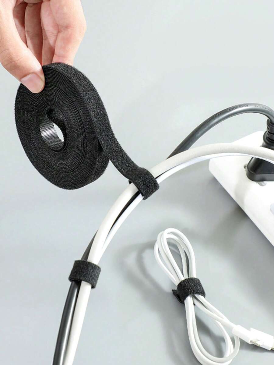 素色數據線整理器 - 黑色 - 查看 1