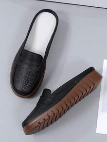 Elegant Mule Flats For Women, Hollow Out Slip-on Flats
