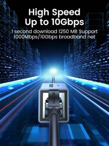 UGREEN 网络连接器 RJ45 10Gbps 延长网络信号适用于 Eterna 电缆 Cat8 7 6A 6 5E - 灰色 - 查看 5