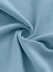 SHEIN EZwear Solid Backless Halter Top - Dusty Blue - View 4