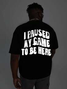 Manfinity EMRG Men Plus Slogan Graphic Tee - Black - View 1