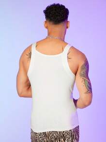 FeverCity Men Solid Tank Top - White - View 2