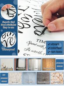 187入組浴室標籤適用於容器組織貼紙 - 黑色 - 查看 6