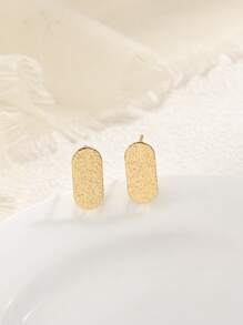 10入組/套時尚幾何DIY耳環配件適合女士DIY首飾製作 - 金色 - 查看 1