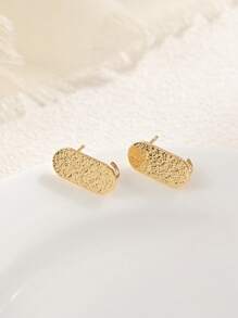 10入組/套時尚幾何DIY耳環配件適合女士DIY首飾製作 - 金色 - 查看 3