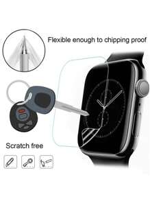 3 Miếng Phim Bảo Vệ Màn Hình Apple Watch Tương Thích Với Apple Watch 7 6 SE 5 4 3 Miếng Dán Bảo Vệ Màn Hình Kính Mềm Tương Thích Với Apple Watch 40MM 41MM 42MM 44MM 45MM Dòng Apple Watch Phim Bảo Vệ Màn Hình - Trong sáng - Xem 3