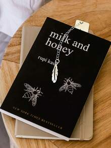 1入組標語壓花不銹鋼書籤簡單多用途讀書書籤禮物 - 銀色 - 查看 3