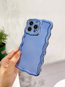 波浪裝飾電鍍手機殼 - 藍色 - 查看 6