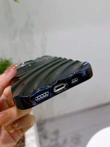 波紋圖案電鍍手機殼 - 黑色 - 查看 6
