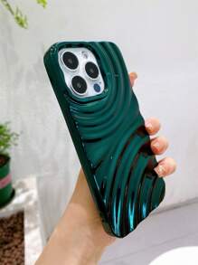 波紋圖案電鍍手機殼 - 墨綠色 - 查看 3