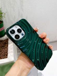 波紋圖案電鍍手機殼 - 墨綠色 - 查看 9