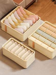 1 pieza Caja de almacenamiento de ropa interior con rejilla múltiple, decoración, decoración de festival, decoración de habitación, decoración del hogar, decoración de dormitorio, organizador, almacenamiento del hogar, para camisetas blancas de mujer, pantalones negros de mujer, ropa de invierno de señora, vestidos, ropa de invierno para señoras, vestidos elegantes de mujer, blusas blancas para señoras, manga larga, mono blanco para mujer, vestidos de primavera para mujer, atuendos de primavera para mujer, primavera, ropa de primavera, minimalista, almacenamiento de blusas de verano