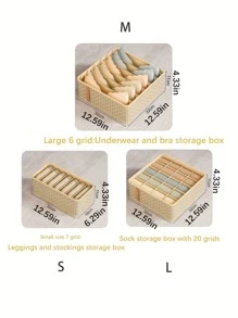 1 pieza Caja de almacenamiento de ropa interior con rejilla múltiple, decoración, decoración de festival, decoración de habitación, decoración del hogar, decoración de dormitorio, organizador, almacenamiento del hogar, para camisetas blancas de mujer, pantalones negros de mujer, ropa de invierno de señora, vestidos, ropa de invierno para señoras, vestidos elegantes de mujer, blusas blancas para señoras, manga larga, mono blanco para mujer, vestidos de primavera para mujer, atuendos de primavera para mujer, primavera, ropa de primavera, minimalista, almacenamiento de blusas de verano