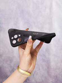 Butterfly Print Phone Case - Black - View 3