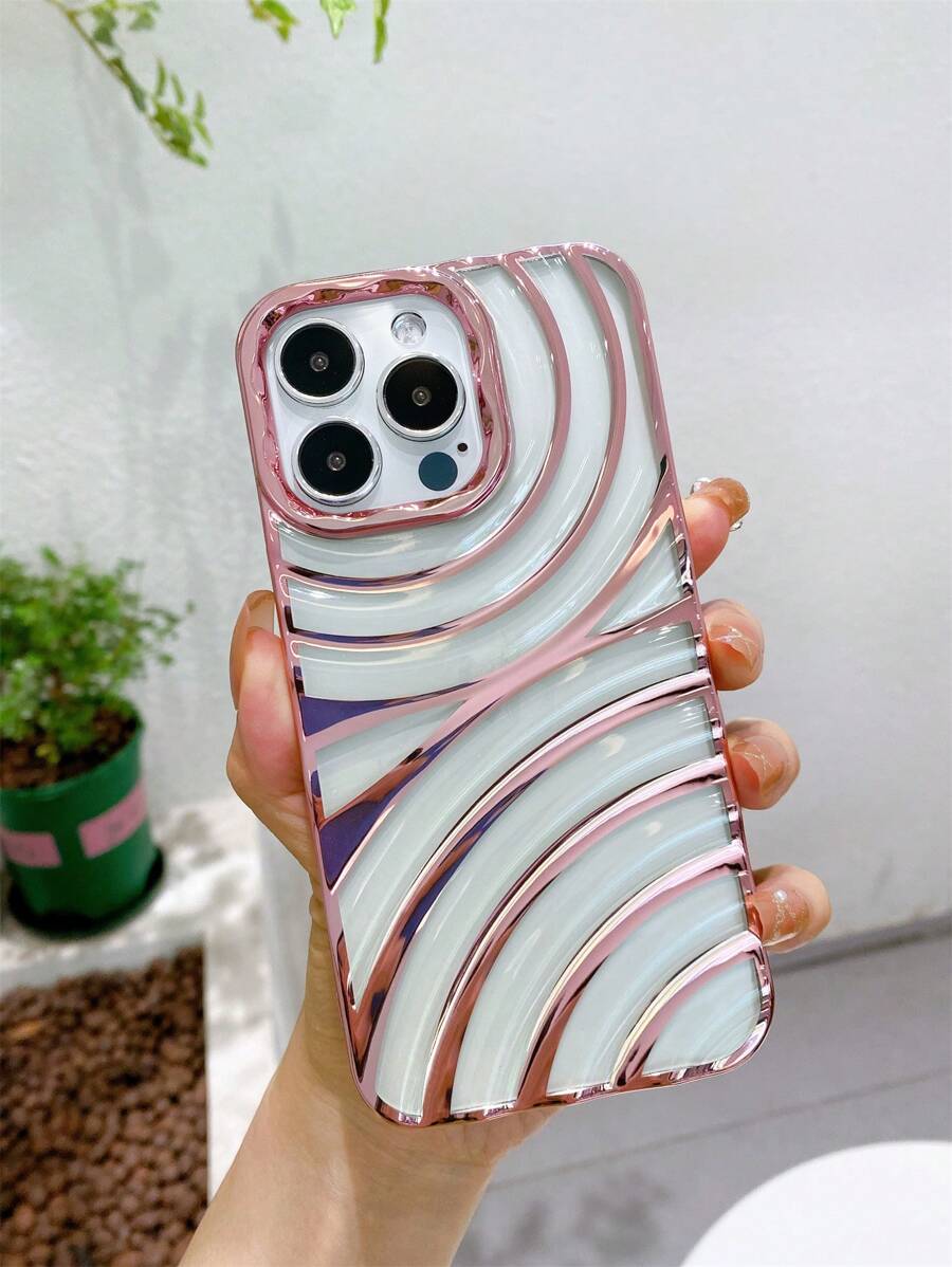 Vỏ điện thoại mạ thiết kế Ripple - Hoa hồng vàng - Xem 1