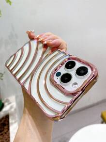 Vỏ điện thoại mạ thiết kế Ripple - Hoa hồng vàng - Xem 4