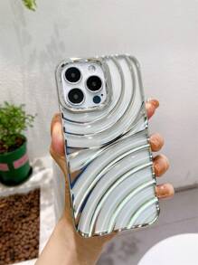 波紋設計電鍍手機殼 - 銀色 - 查看 1