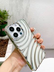 波紋設計電鍍手機殼 - 銀色 - 查看 3