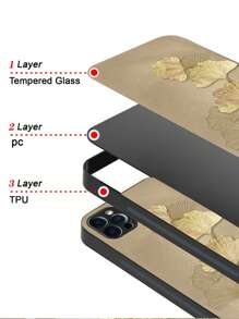 1入組金色 Tpu 軟邊防震防刮手機殼相容於 iPhone/三星/小米/華為，全覆蓋相機保護 - 金色 - 查看 3