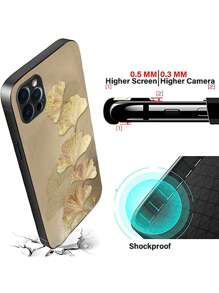 1入組金色 Tpu 軟邊防震防刮手機殼相容於 iPhone/三星/小米/華為，全覆蓋相機保護 - 金色 - 查看 4