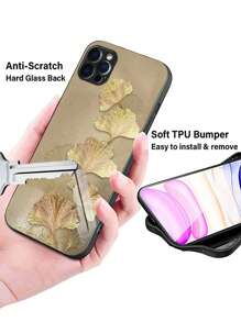 1入組金色 Tpu 軟邊防震防刮手機殼相容於 iPhone/三星/小米/華為，全覆蓋相機保護 - 金色 - 查看 5