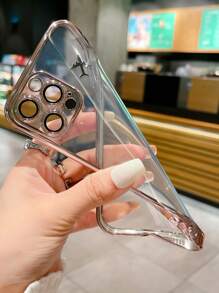 Plane Decor Contrast Frame Clear Phone Case