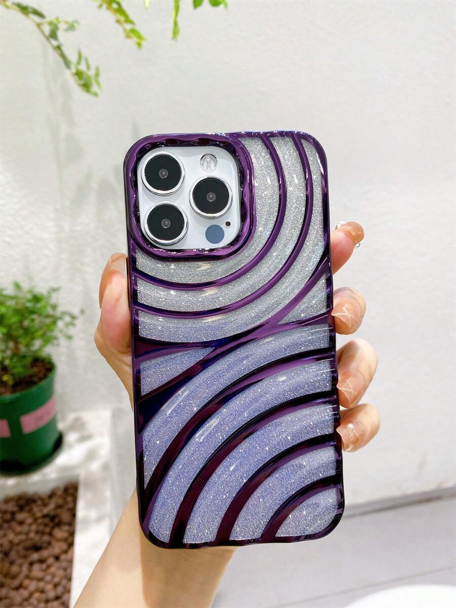 Poszycie etui na telefon w stylu Ombre Ripple - Fioletowy - Zobacz 1