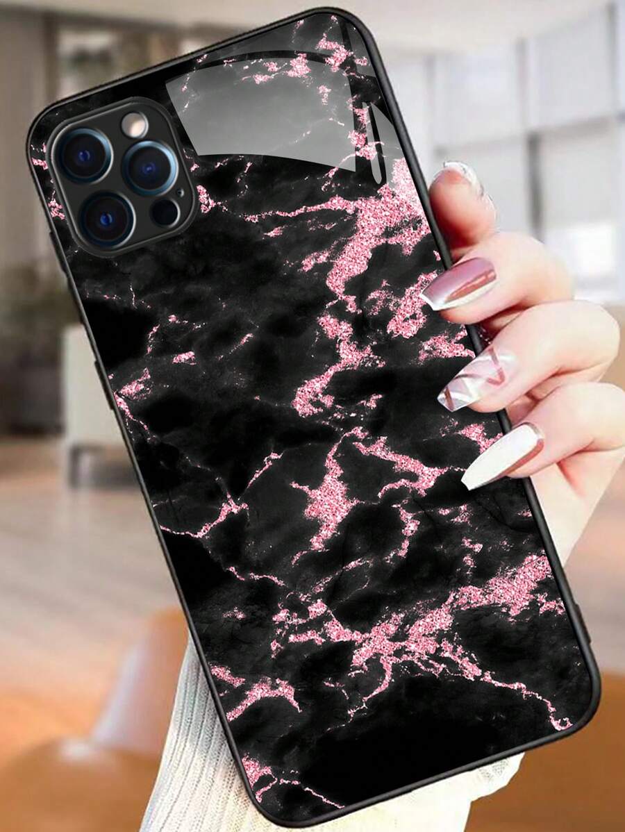 1 Ốp điện thoại di động màu đen, chống rơi, chống trầy xước, cạnh Tpu mềm chống sốc, siêu mỏng, vỏ cứng, ngoại hình cao cấp, ống kính máy ảnh được bao phủ hoàn toàn, tương thích với iphone / Samsung / Xiaomi / Redmi / Oppo / Oneplus , Phù hợp cho cả bé gái và bé trai - màu đen - Xem 1