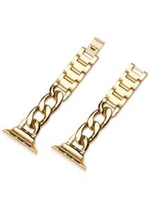 1入組不銹鋼錶帶兼容 Apple Watch 6 4 Se 7 錶帶 44 毫米 42 毫米 45 毫米 38/41 兼容 Apple Watch Series 5 40 毫米錶帶手鍊皮帶智能手錶錶帶配件 - 金色 - 查看 3