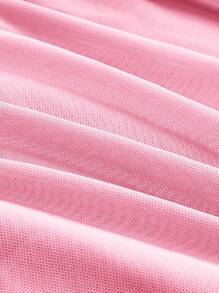 SHEIN MOD Falda ajustada unicolor cruzado fruncido - Rosa Pálido - Ver 3