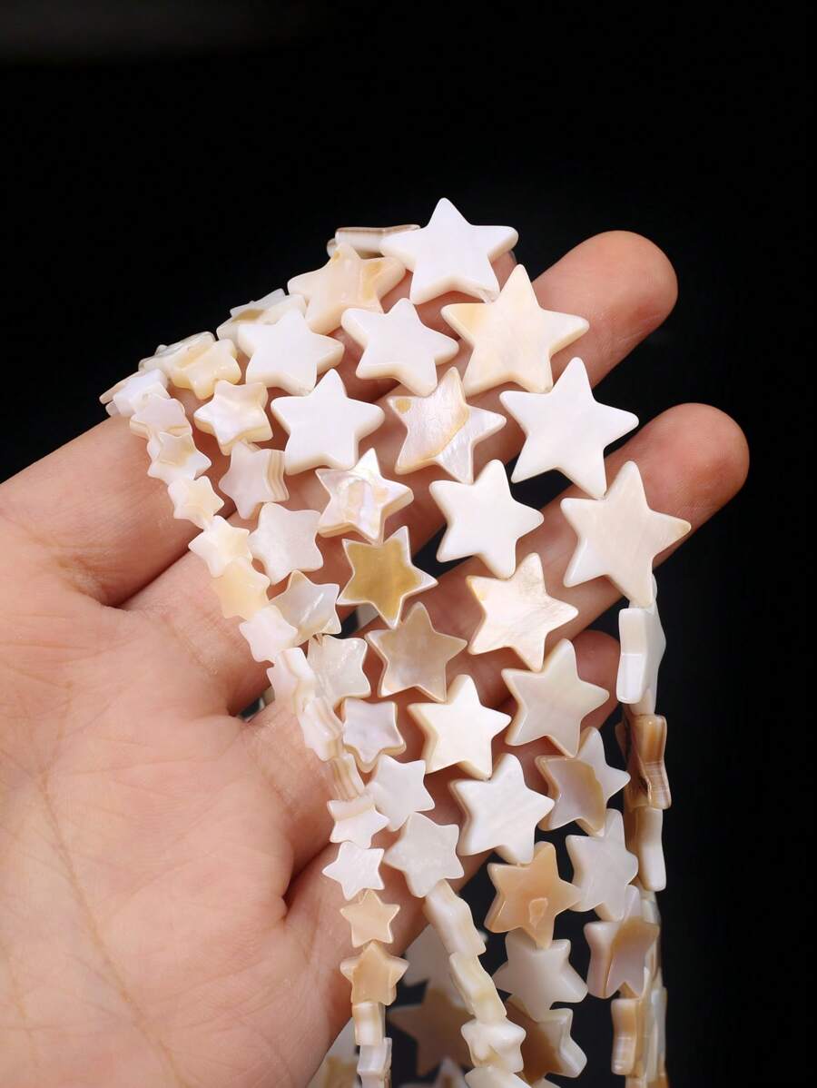 Vỏ 1 sợi Thiết kế ngôi sao sáng tạo Hạt cườm tự làm dành cho phụ nữ để làm đồ trang sức tự làm - Màu be - Xem 1