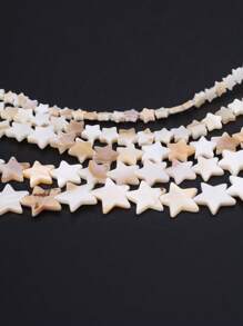 Vỏ 1 sợi Thiết kế ngôi sao sáng tạo Hạt cườm tự làm dành cho phụ nữ để làm đồ trang sức tự làm - Màu be - Xem 2