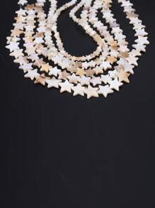 Vỏ 1 sợi Thiết kế ngôi sao sáng tạo Hạt cườm tự làm dành cho phụ nữ để làm đồ trang sức tự làm - Màu be - Xem 5