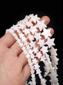 1strand Shell Creative Star Design DIY Bead For Women For DIY Jewelry Making - White - View 1
