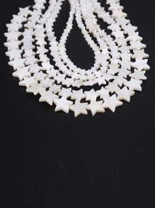 1strand Shell Creative Star Design DIY Bead For Women For DIY Jewelry Making - White - View 3