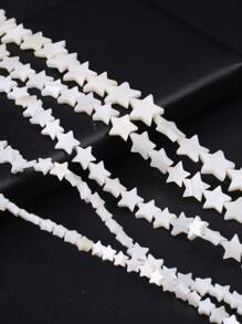 1strand Shell Creative Star Design DIY Bead For Women For DIY Jewelry Making - White - View 5