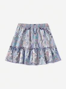 Soleia Váy nữ viền lá sen Viên lá sen Bộ lạc Boho - Nhiều màu - Xem 2