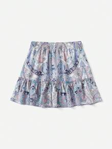 Soleia Váy nữ viền lá sen Viên lá sen Bộ lạc Boho - Nhiều màu - Xem 3