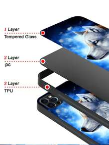 1入組藍色和白色防摔防刮軟 Tpu 邊緣減震超薄硬殼，帶全面相機保護，適合女孩和男孩 Iphone/samsungs/xiaomis/redmis/oppos/onepluses - 彩色 - 查看 3