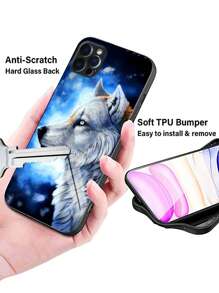 1入組藍色和白色防摔防刮軟 Tpu 邊緣減震超薄硬殼，帶全面相機保護，適合女孩和男孩 Iphone/samsungs/xiaomis/redmis/oppos/onepluses - 彩色 - 查看 4