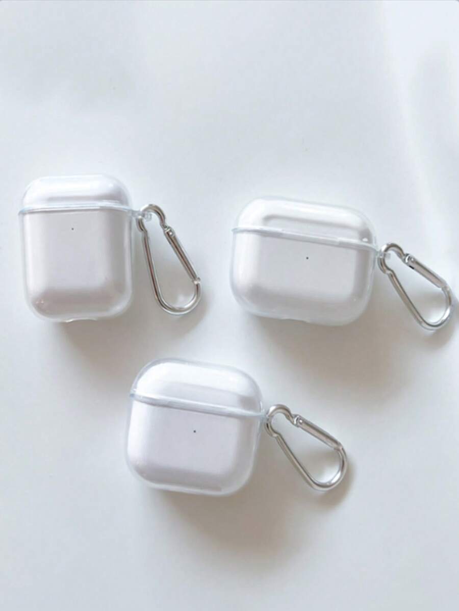 Funda Protectora Para Airpods, Cubierta Protectora Clara De Tpu Suave Compatible Con Apple Airpods 1/2 Estuche De Carga Inalámbrica Con Llavero - transparente - Ver 1