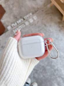 Funda Protectora Para Airpods, Cubierta Protectora Clara De Tpu Suave Compatible Con Apple Airpods 1/2 Estuche De Carga Inalámbrica Con Llavero - transparente - Ver 2