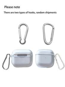 Funda Protectora Para Airpods, Cubierta Protectora Clara De Tpu Suave Compatible Con Apple Airpods 1/2 Estuche De Carga Inalámbrica Con Llavero - transparente - Ver 3