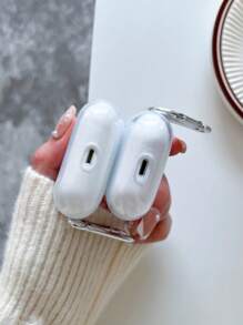 Funda Protectora Para Airpods, Cubierta Protectora Clara De Tpu Suave Compatible Con Apple Airpods 1/2 Estuche De Carga Inalámbrica Con Llavero - transparente - Ver 4