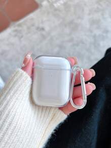 Funda Protectora Para Airpods, Cubierta Protectora Clara De Tpu Suave Compatible Con Apple Airpods 1/2 Estuche De Carga Inalámbrica Con Llavero - transparente - Ver 5