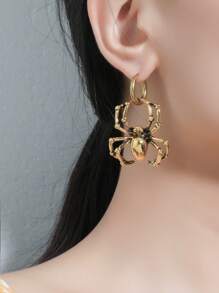 1 đôi Đúng mốt Hợp kim kẽm Nhện Thả hoa tai Đối với phụ nữ Để Trang Trí Hàng Ngày Thời trang Punk Đồ trang sức Qủa tặng Cho nam giới Phổ biến nhất - Đồng - Xem 1